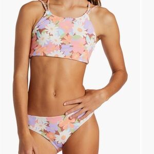 Billabong kids last bloom reversible 2-piece swimsuit